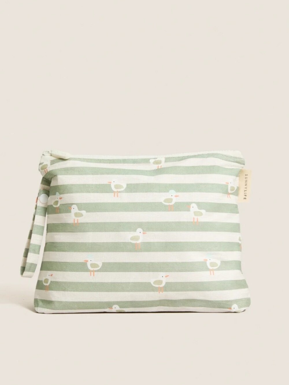 NWT Sunnylife Mint Stripe Seagull Wet Bag